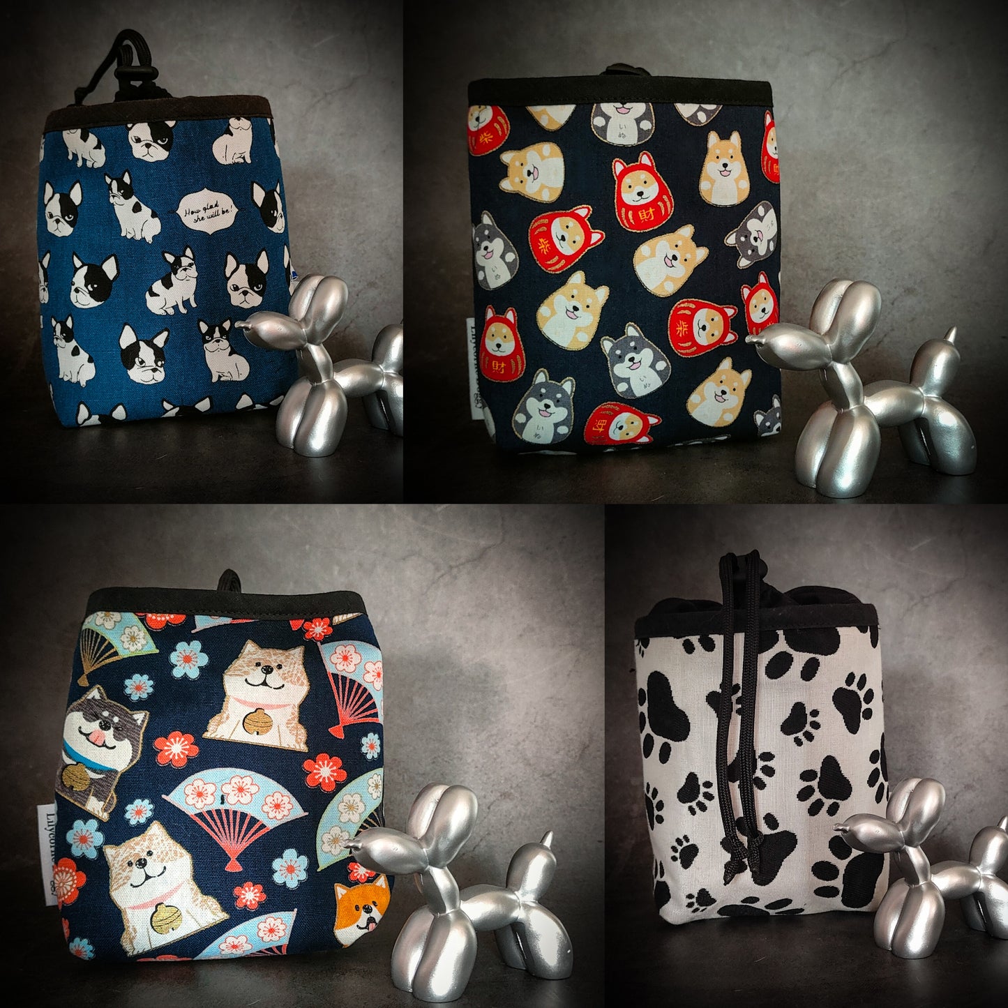 Pochette à friandises pour chien kawaii