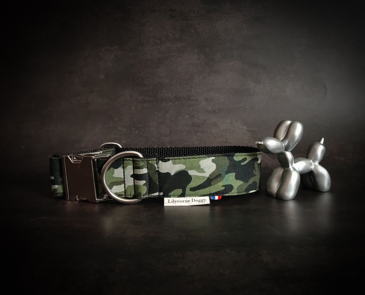 Collier pour chien : Militaire camouflage