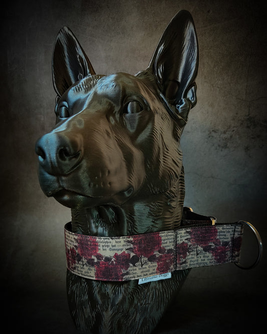 "Les Roses de l’Ombre" Collier pour chien