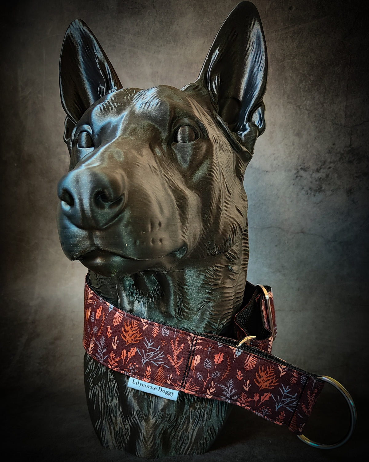 Collier pour chien - Feuilles Cuivrées