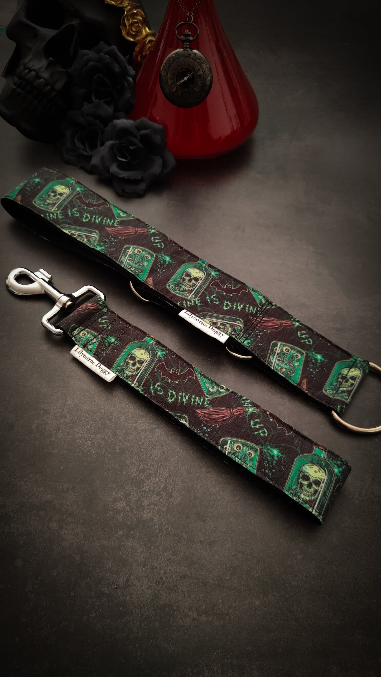 "Don't drink me" Collier pour chien sombre et symbolique
